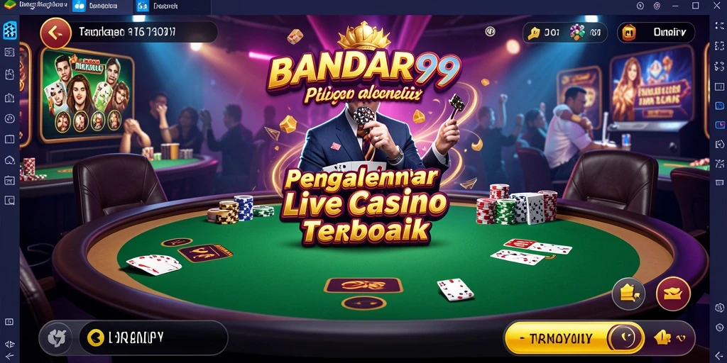 Tampilan menarik gameplay Live Casino dengan dealer langsung.