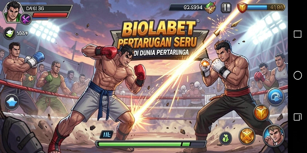 Tangkapan layar gameplay BIOLABET menunjukkan aksi pertarungan yang mendebarkan.