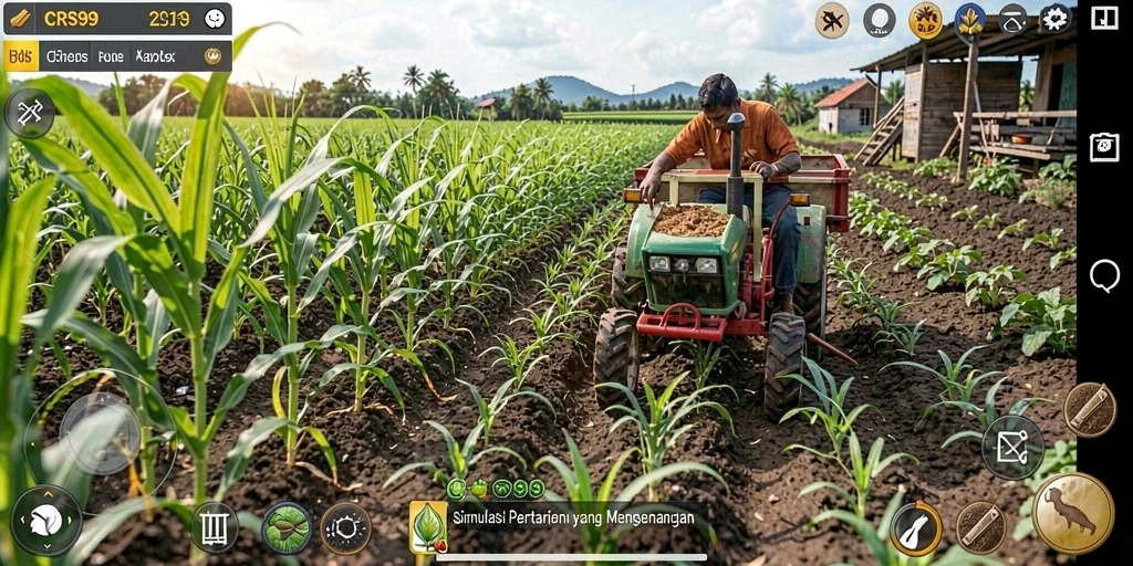 Ini adalah tampilan utama gameplay Farming di CRS99.