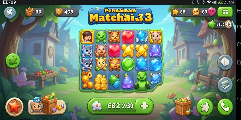 Gameplay seru dalam permainan Match-3 EE789 dengan grafis menawan.