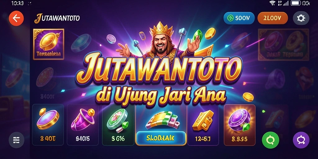 Tampilan gameplay menarik JUTAWANTOTO saat bermain slot.