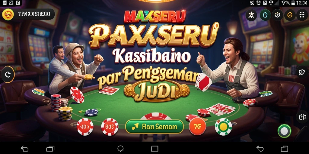 Tampilan gameplay seru MAXSERU di aplikasi Kasino.
