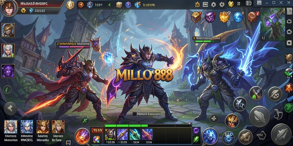 Tampilan gameplay seru dalam dunia fantasi MILO88.