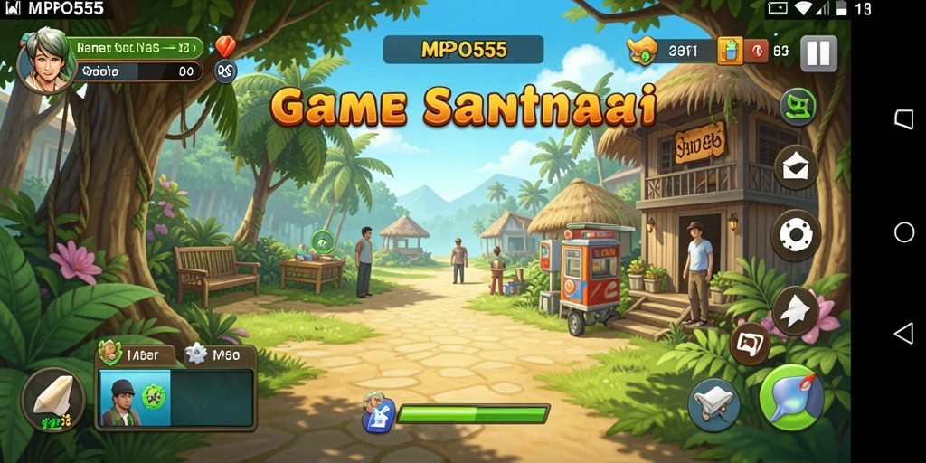 Screenshot MPO555 menampilkan gameplay santai dan cerah yang mengundang.