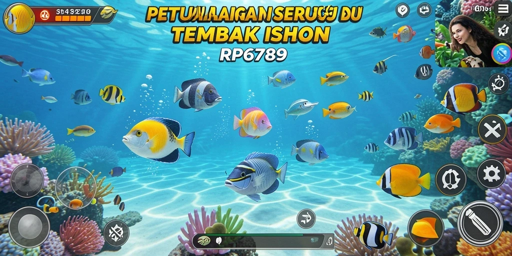 Tampilan permainan Tembak Ikan yang menarik dan penuh warna.