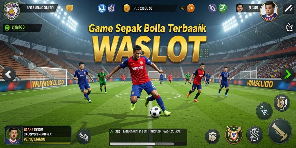 Gameplay WASLOT yang menghentak dengan aksi sepak bola yang realistis.
